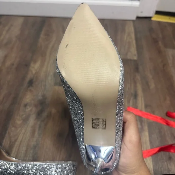 Silver 4 inch heels - Picture 6 of 7